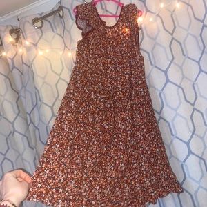 wild fable XS dark red, flower sundress